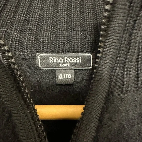 Rino Rossi Knits 100% Boiled Wool Zip-Up Cardigan Jacket – Size XL - Picture 5 of 7